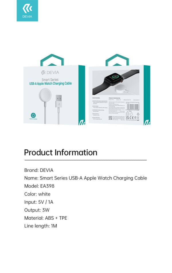 USB-A Apple Watch Charging Cable