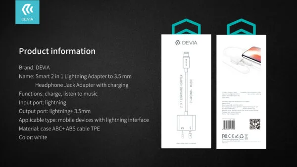 2 in 1-Lightning to 3.5mm to Type-C Adapter Converter-with Charging