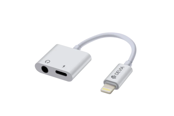 2 in 1 Lightning to 3.5mm to Type-C Adapter Converter with Charging