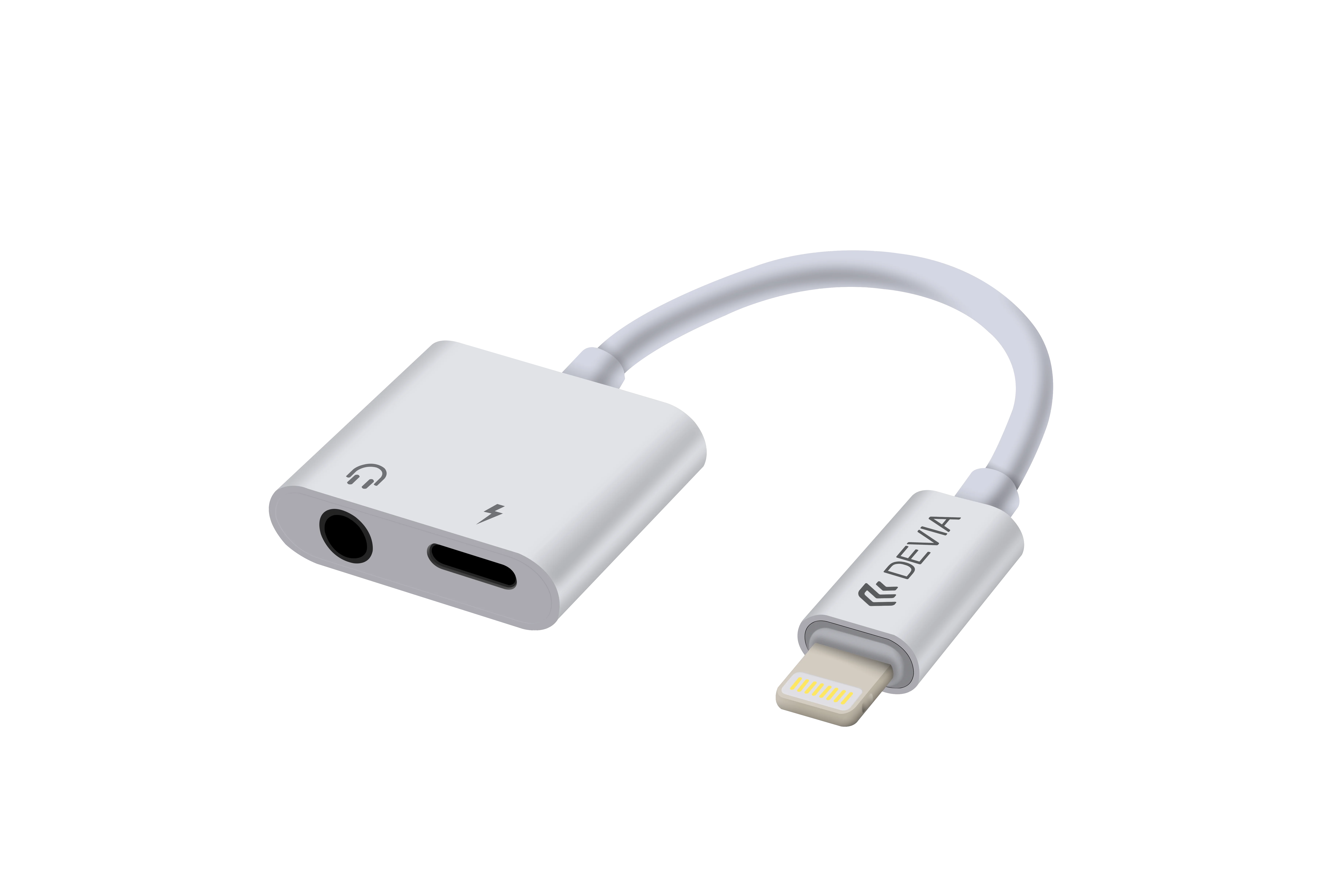 2 in 1 Lightning to 3.5mm to Type-C Adapter Converter with Charging