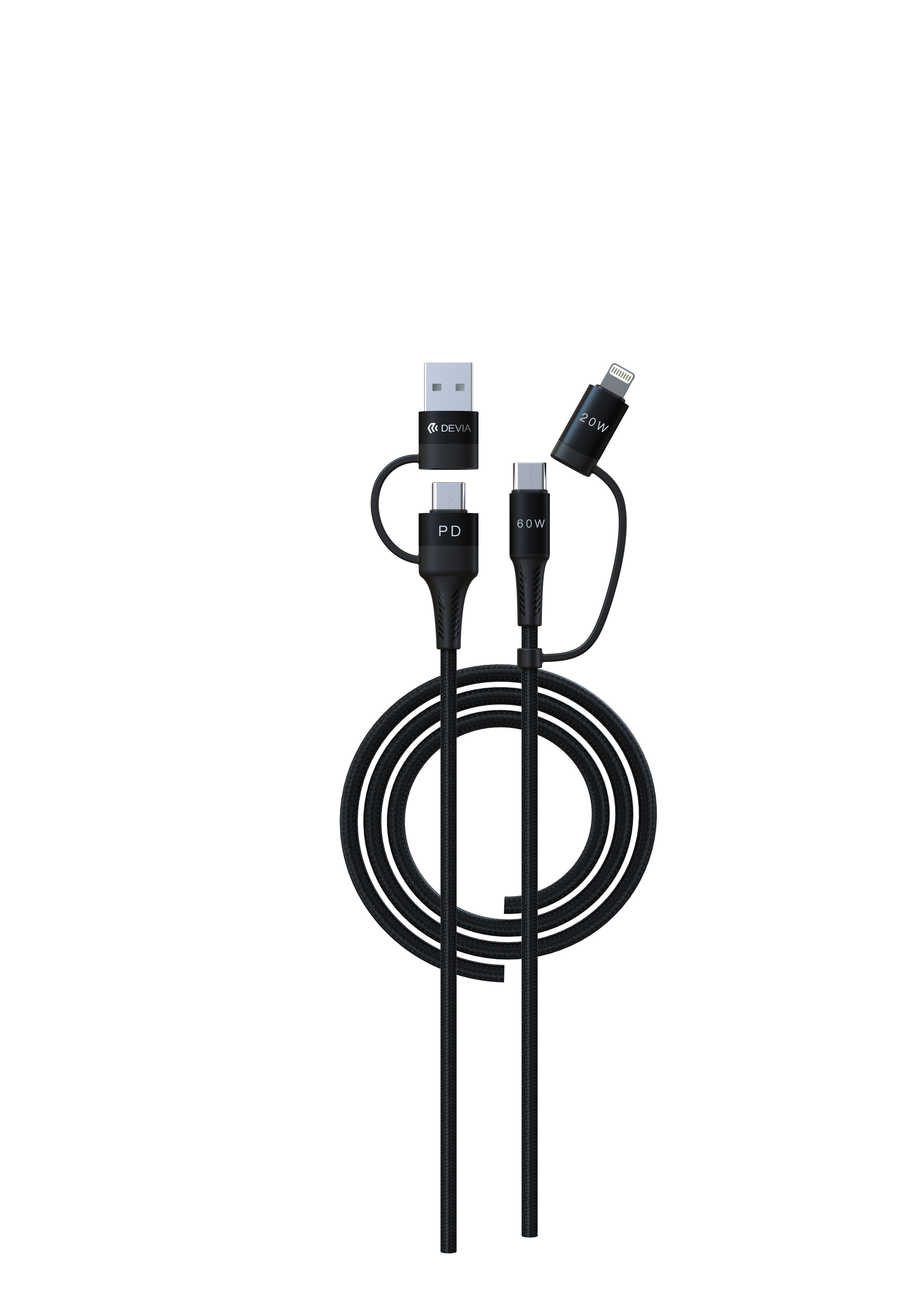 4 in 1 Fast Cable 20W-60W (Type-C - Lightning)