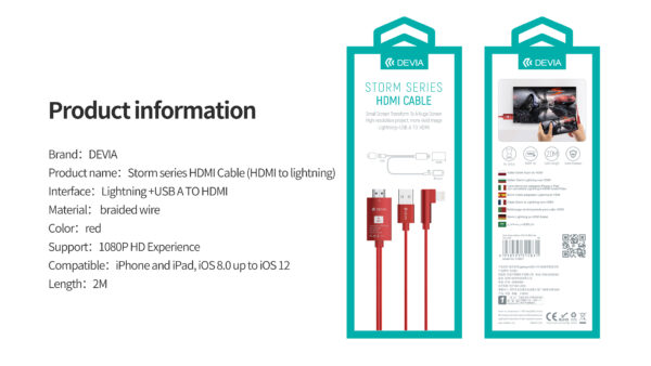 HDMI -Cable - HDMI to Lightning Cable