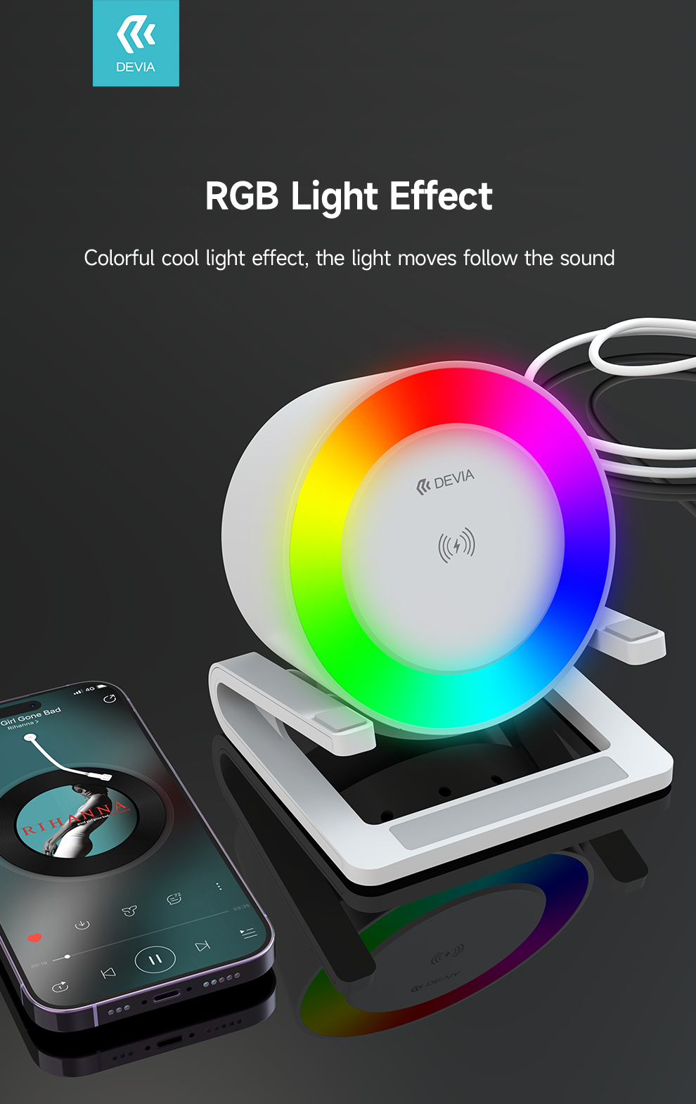 LED Bluetooth Speaker with Wireless Charging7