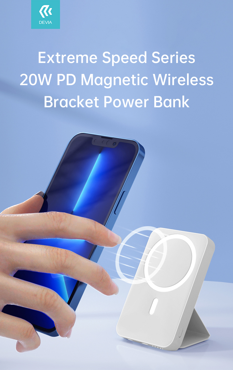Super Fast 20W 5000mAh Magnetic Wireless Power Bank1