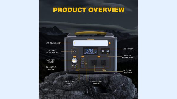VTOMAN Jump 600X Portable Power Station - Image 4