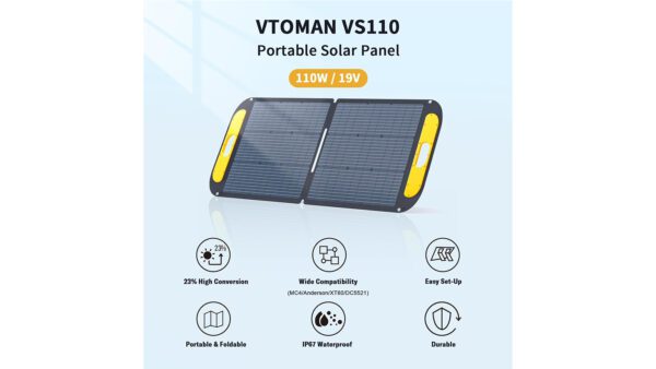 VS110 110W Foldable Portable Solar Panel - Image 3
