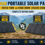 VTOMAN Portable Solar Panels VS110 110W vs V200 200W Comparison
