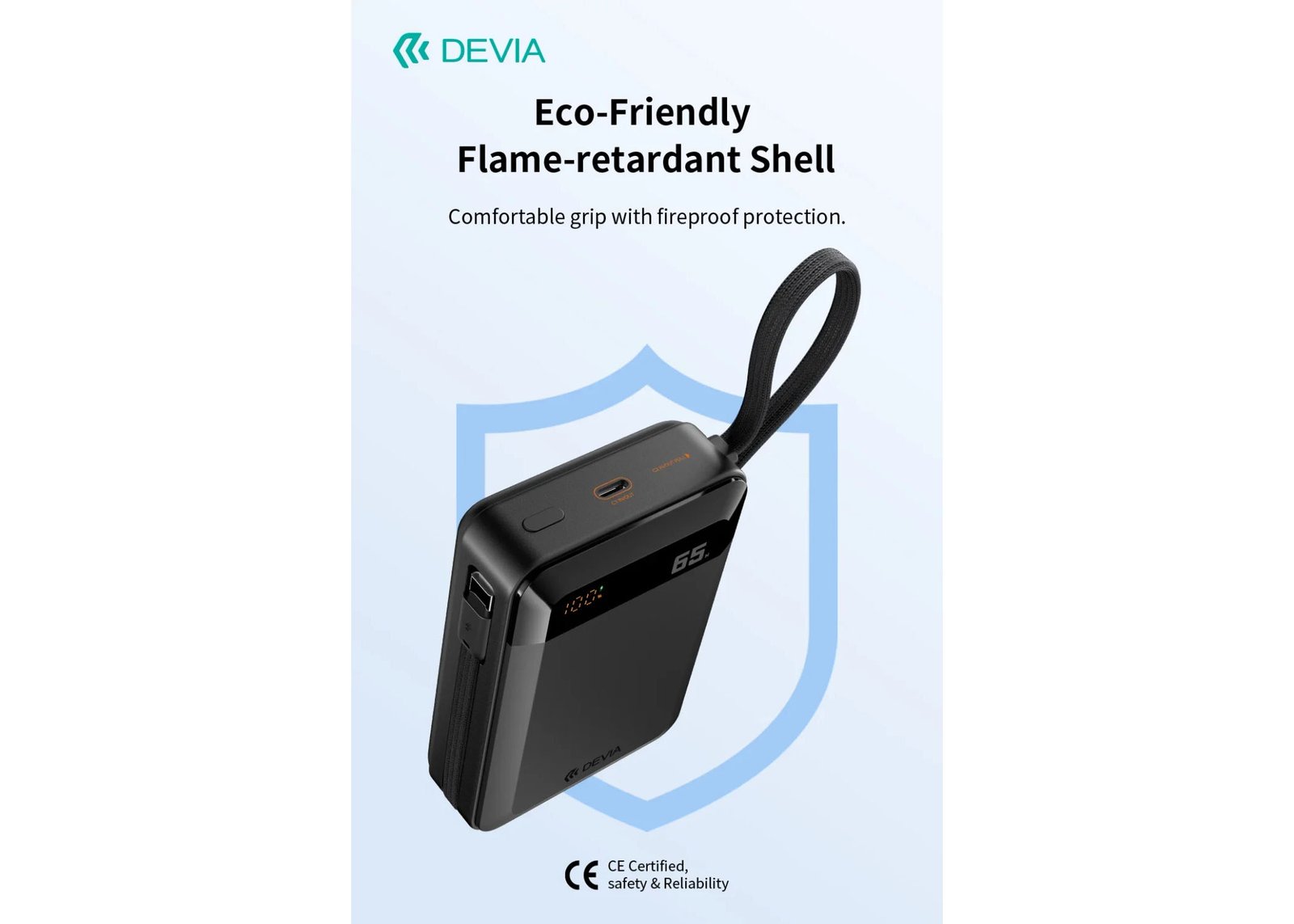 Ultra4 PD 65W Power Bank With Built-in Cable & Digital Display (20000mAh) - Image 5